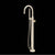 Rohl TEC06HF1IW Eclissi Single Hole Floor Mount Tub Filler Trim With C-Spout