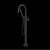 Rohl TLB06HF1LM Lombardia Single Hole Floor Mount Tub Filler Trim