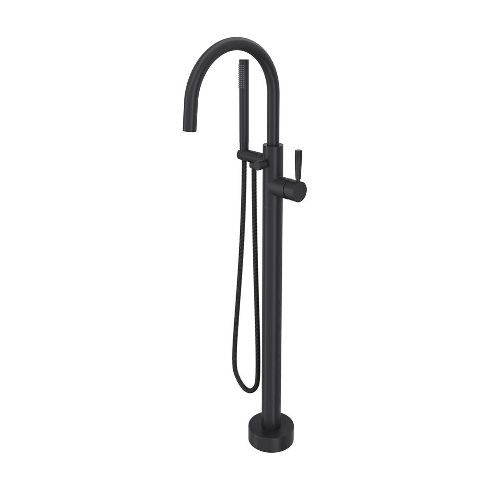 Rohl TMB06HF1LM Knurled Single Hole Floor Mount Tub Filler Trim