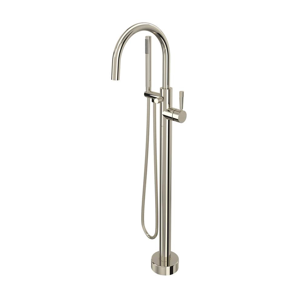 Rohl TMB06HF1LM Knurled Single Hole Floor Mount Tub Filler Trim