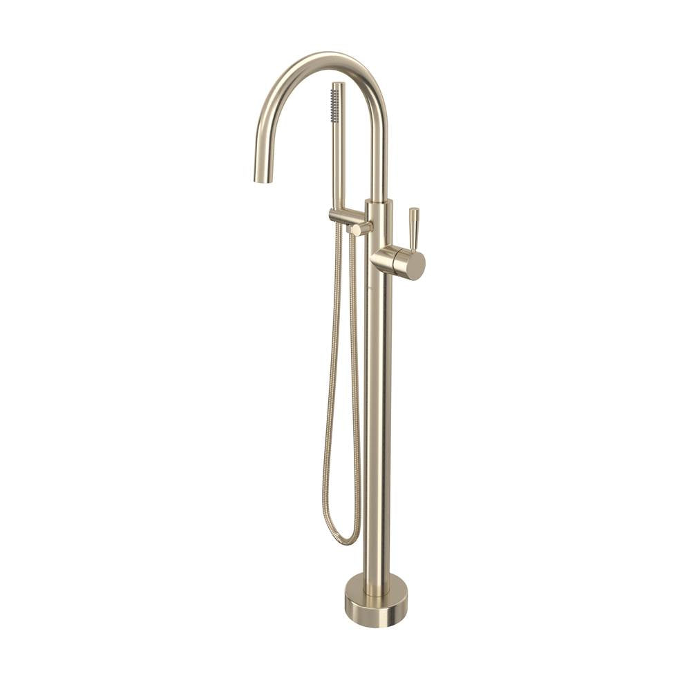Rohl TMB06HF1LM Knurled Single Hole Floor Mount Tub Filler Trim