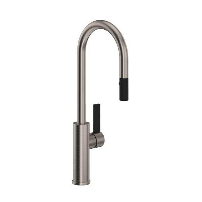 Rohl TR65D1LB Tuario Pull-Down Bar/Food Prep Kitchen Faucet With C-Spout