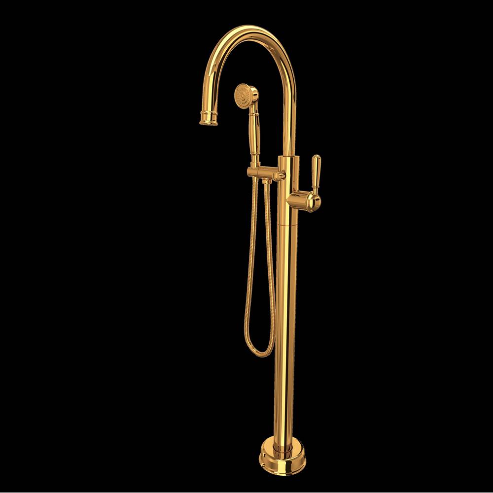 Rohl TTD06HF1LM Traditional Single Hole Floor Mount Tub Filler Trim