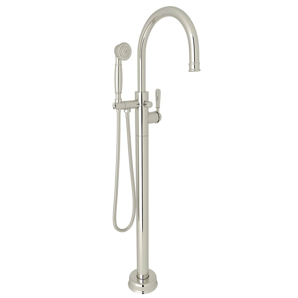 Rohl TTD06HF1LM Traditional Single Hole Floor Mount Tub Filler Trim