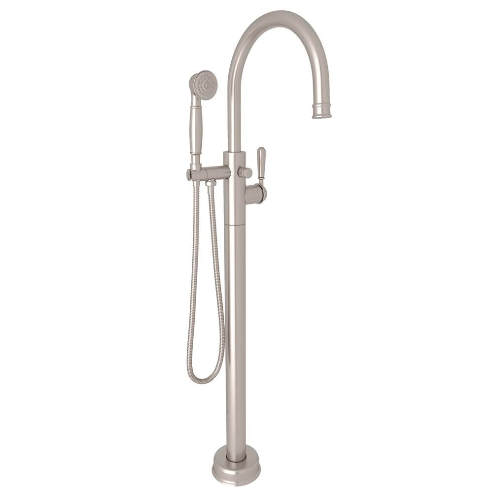 Rohl TTD06HF1LM Traditional Single Hole Floor Mount Tub Filler Trim