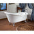 Cheviot 5102/3970XL-LEV 5100 Series Extra-Tall Free-Standing Tub Filler With Stop Valves - Lever Handles - Porcelain Accents