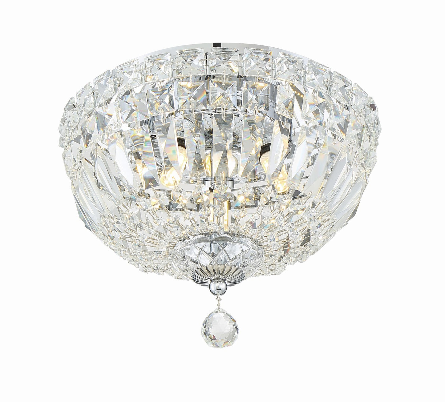 Crystorama ROS-A1003-CH-CL-MWP Roslyn 3 Light Ceiling Mount - Polished Chrome