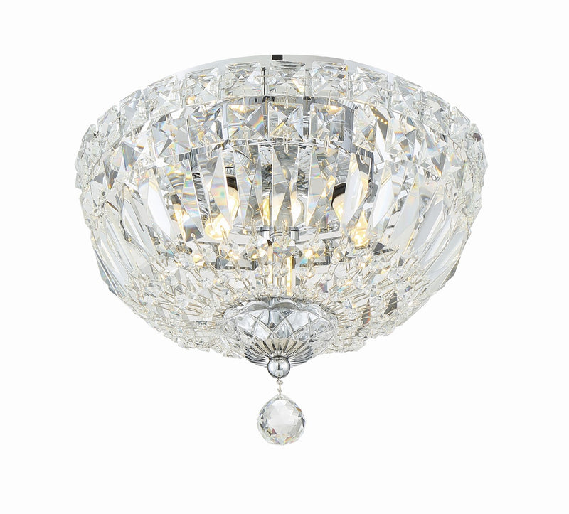 Crystorama ROS-A1003-CH-CL-MWP Roslyn 3 Light Ceiling Mount - Polished Chrome