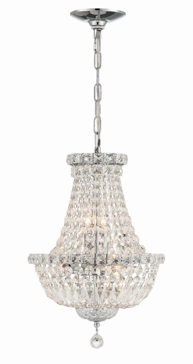 Crystorama ROS-A1006-CH-CL-MWP Roslyn 5 Light Mini Chandelier - Polished Chrome