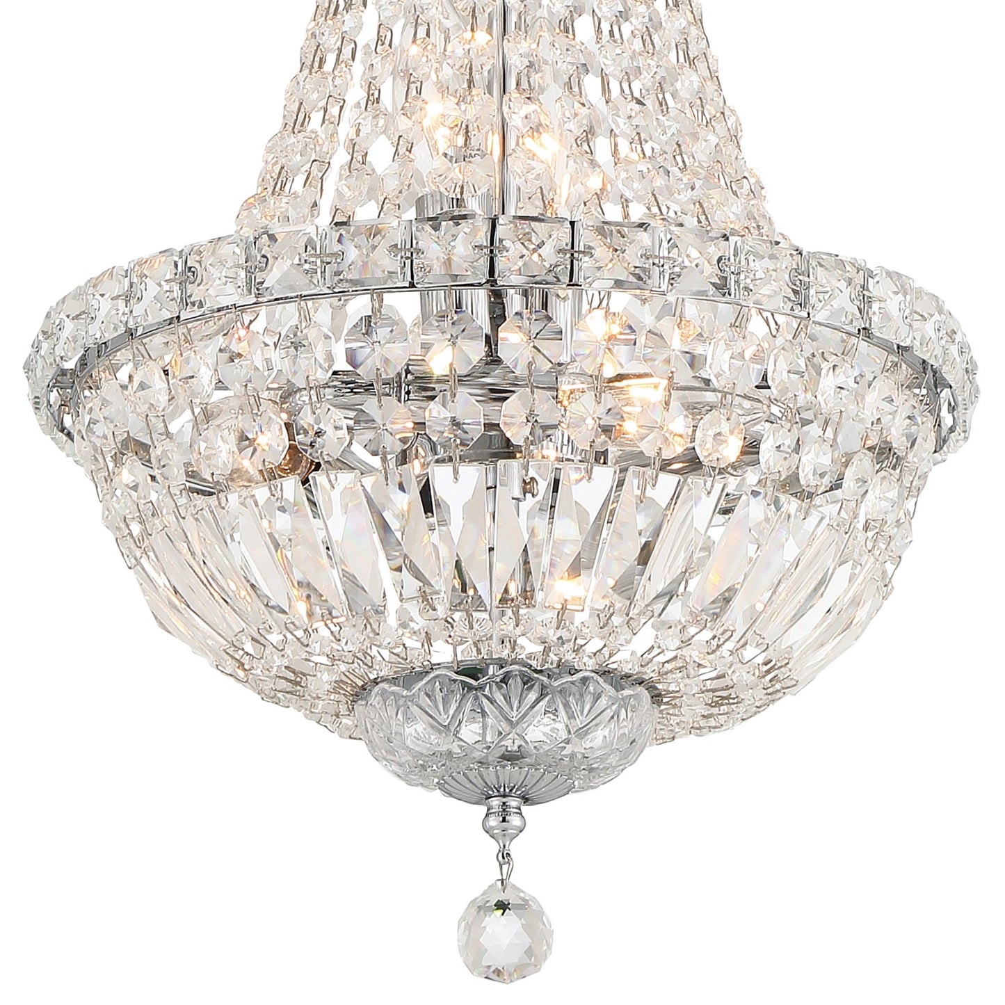 Crystorama ROS-A1006-CH-CL-MWP Roslyn 5 Light Mini Chandelier - Polished Chrome