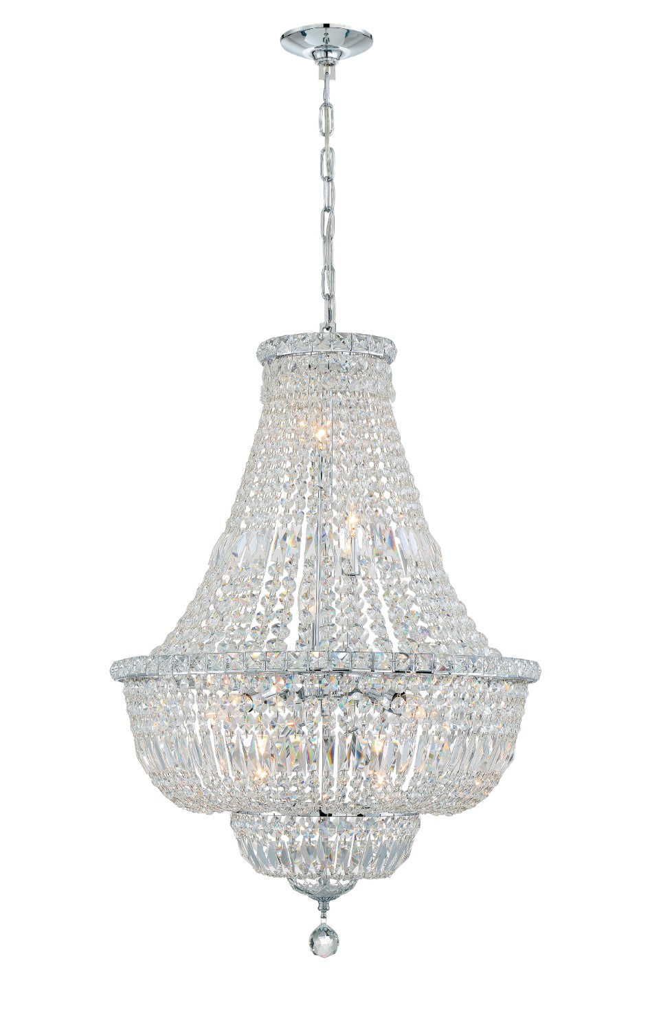 Crystorama ROS-A1009-CH-CL-MWP Roslyn 9 Light Chandelier - Polished Chrome