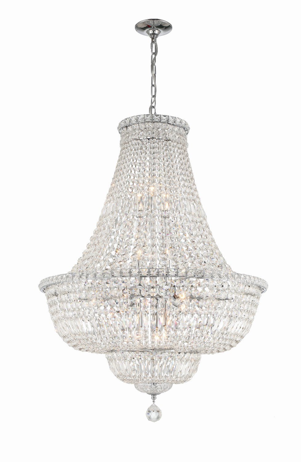 Crystorama ROS-A1015-CH-CL-MWP Roslyn 15 Light Chandelier - Polished Chrome