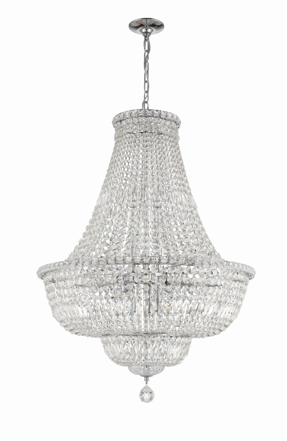 Crystorama ROS-A1015-CH-CL-MWP Roslyn 15 Light Chandelier - Polished Chrome