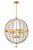 Crystorama ROX-A9006-GA Roxy 6 Light Chandelier - Antique Gold
