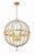 Crystorama ROX-A9006-GA Roxy 6 Light Chandelier - Antique Gold