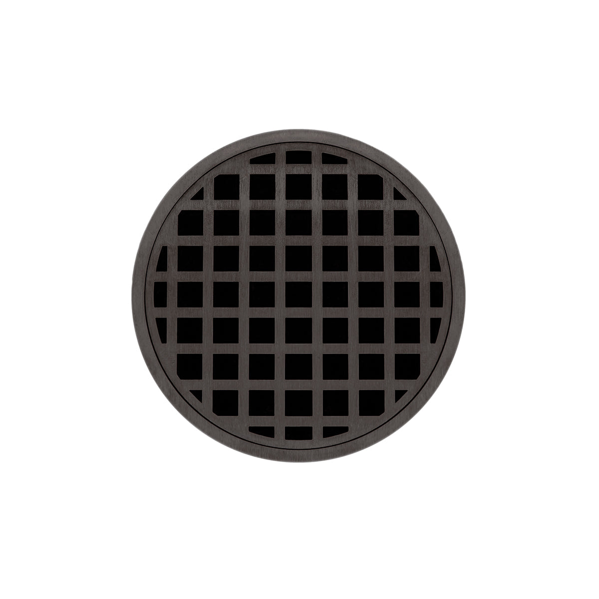 Infinity Drain RQD 5-3I 5” x 5” RQD 5 - Strainer - Squares Pattern & 4" Throat w/Cast Iron Drain Body 3” Outlet