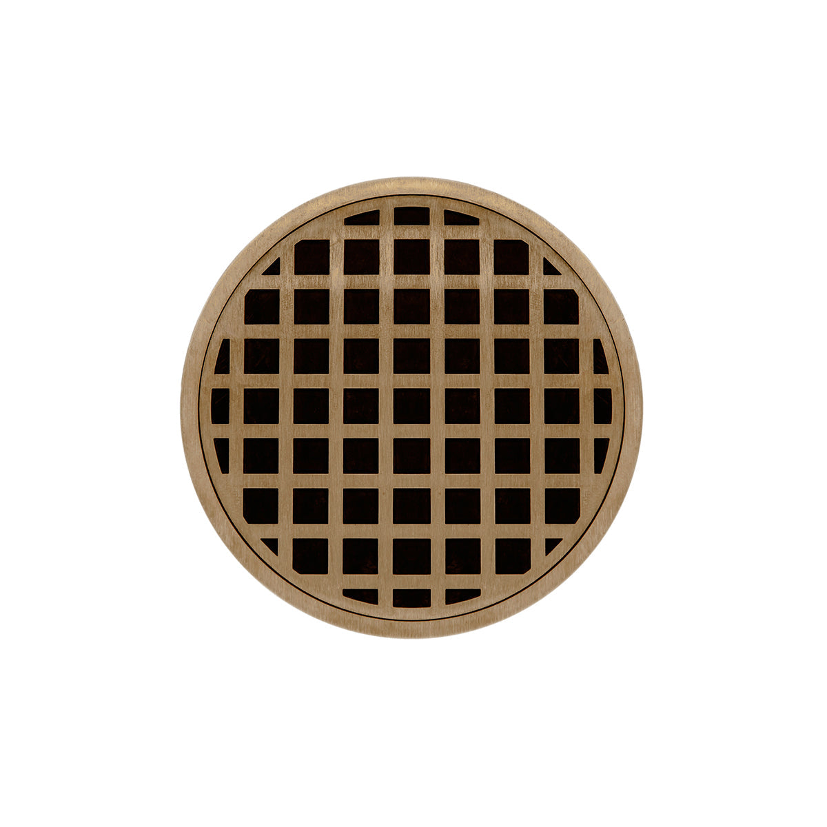Infinity Drain RQD 5-3I 5” x 5” RQD 5 - Strainer - Squares Pattern & 4" Throat w/Cast Iron Drain Body 3” Outlet