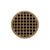 Infinity Drain RQD 5-3I 5” x 5” RQD 5 - Strainer - Squares Pattern & 4" Throat w/Cast Iron Drain Body 3” Outlet