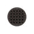 Infinity Drain RVDB 5-S  5" Round RVDB 5 Complete Kit with Weave Pattern Decorative Plate  with Stainless Steel Bonded Flange Drain Body, 2" No Hub Outlet