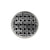 Infinity Drain RVDB 5-S  5" Round RVDB 5 Complete Kit with Weave Pattern Decorative Plate  with Stainless Steel Bonded Flange Drain Body, 2" No Hub Outlet