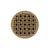 Infinity Drain RVDB 5-S  5" Round RVDB 5 Complete Kit with Weave Pattern Decorative Plate  with Stainless Steel Bonded Flange Drain Body, 2" No Hub Outlet