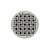 Infinity Drain RVDB 5-S  5" Round RVDB 5 Complete Kit with Weave Pattern Decorative Plate  with Stainless Steel Bonded Flange Drain Body, 2" No Hub Outlet