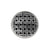 Infinity Drain RVD 5-3P 5” x 5” RVD 5 - Strainer - Weave Pattern & 4" Throat w/PVC Drain Body 3” Outlet