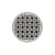 Infinity Drain RVD 5-3P 5” x 5” RVD 5 - Strainer - Weave Pattern & 4" Throat w/PVC Drain Body 3” Outlet