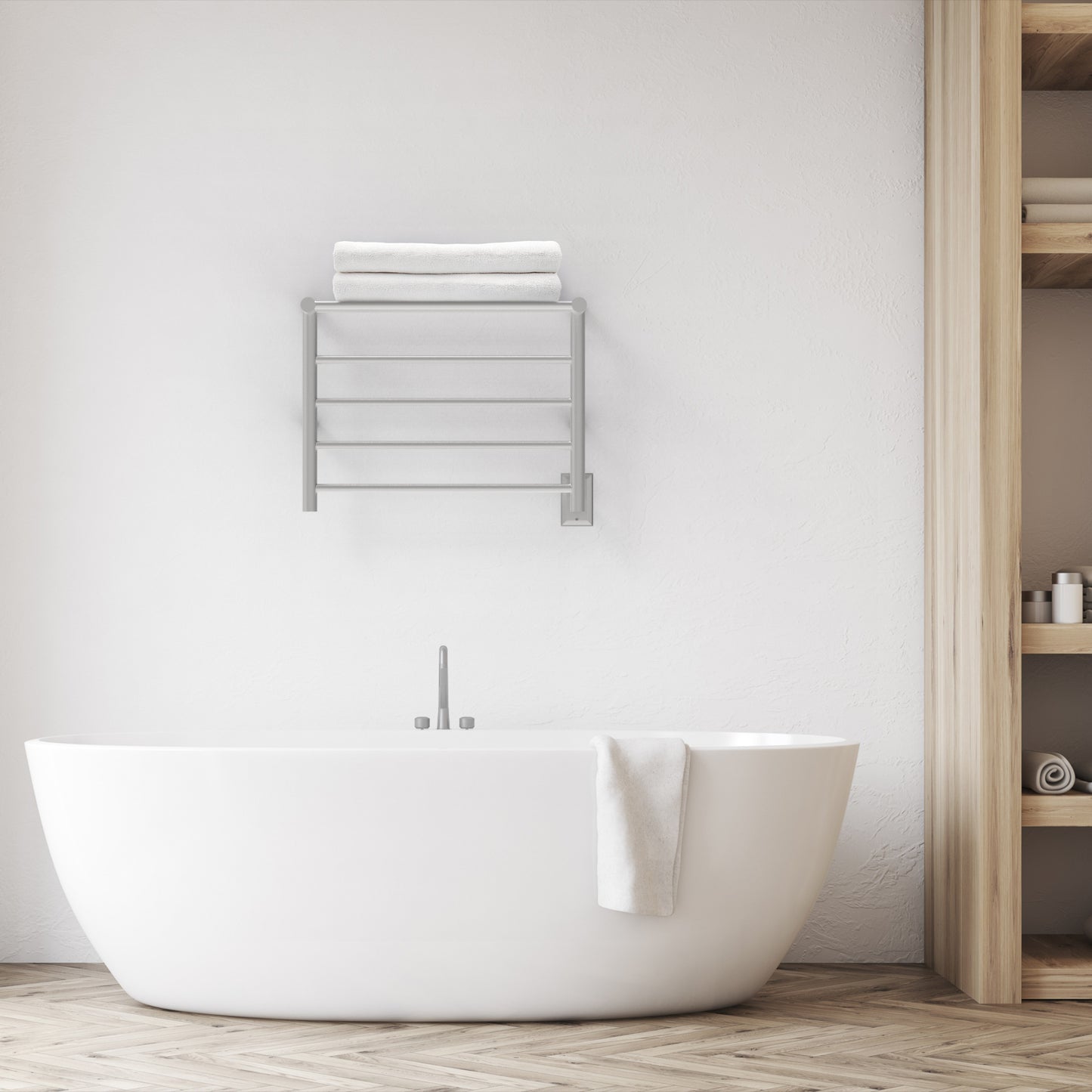 Amba RSH-B Wall-Mounted Towel Warmer With Shelf Stainless - Brushed