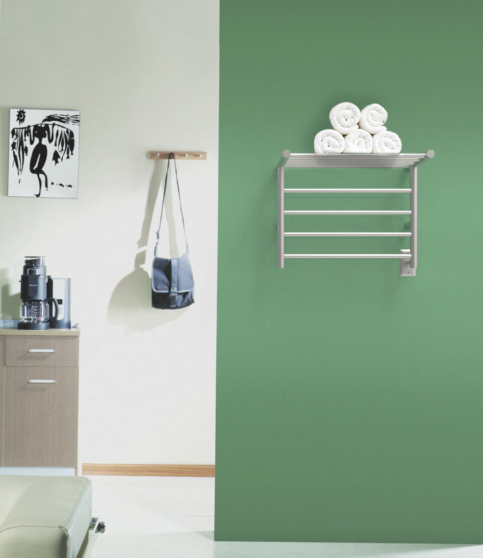 Amba RSH-P Wall-Mounted Towel Warmer With Shelf Stainless - Polished