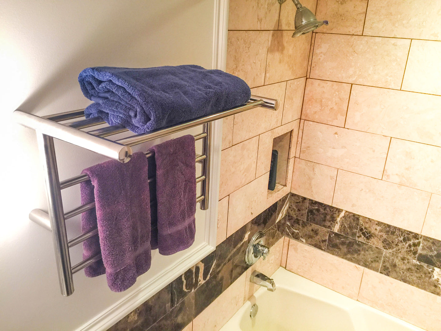 Amba RSH-P Wall-Mounted Towel Warmer With Shelf Stainless - Polished