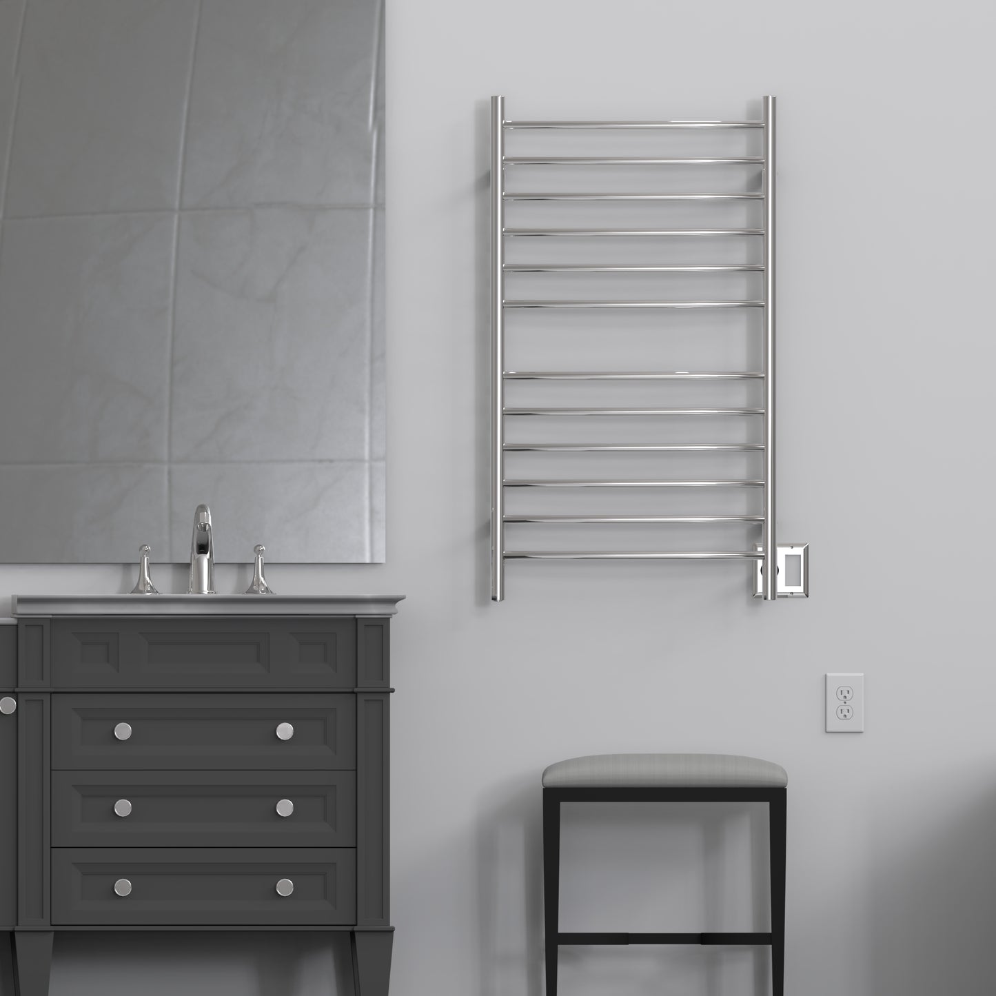 Amba RWHL-C Radiant Large Hardwired Curved Towel Warmer