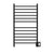 Amba RWHL-SMB Radiant Large Hardwired Straight 12 Bar Towel Warmer  - Matte Black