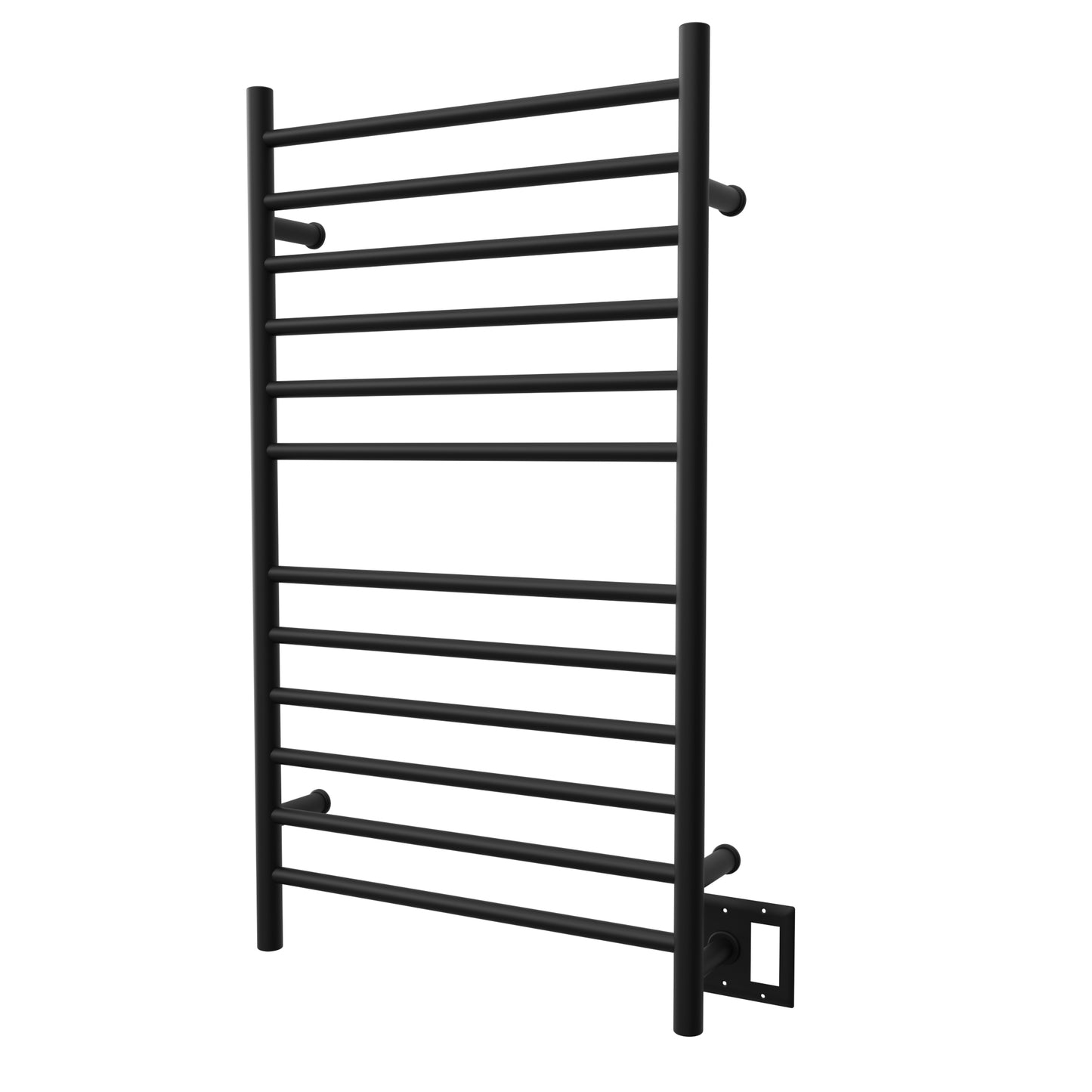 Amba RWHL-SMB Radiant Large Hardwired Straight 12 Bar Towel Warmer  - Matte Black