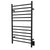 Amba RWHL-SMB Radiant Large Hardwired Straight 12 Bar Towel Warmer  - Matte Black