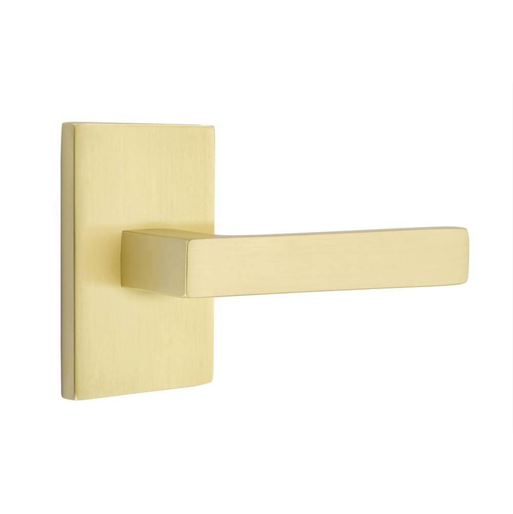 Emtek 5052DT Dummy , Modern Rectangular Rosette , Dumont Lever