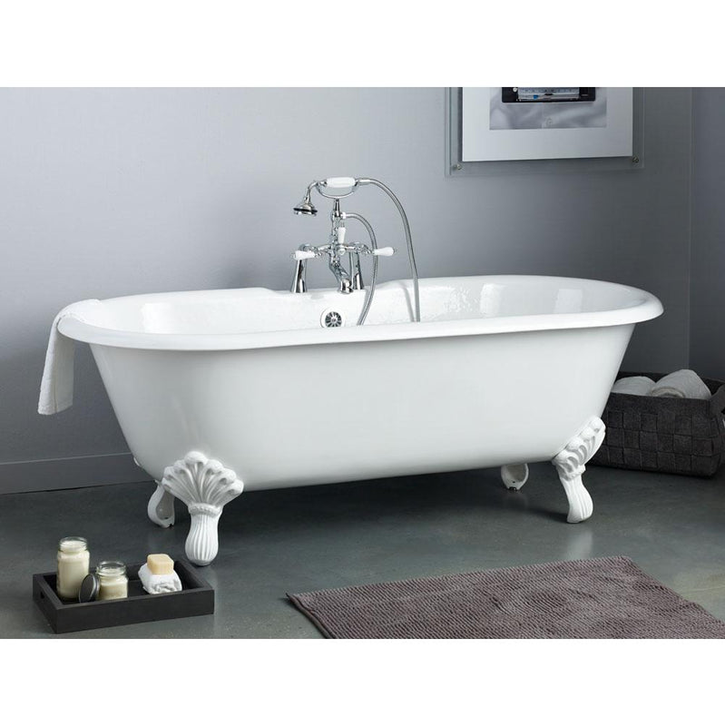 Cheviot 2171-BC Regal Cast Iron Bathtub With Continuous Rolled Rim And Shaughnessy Feet - Parent