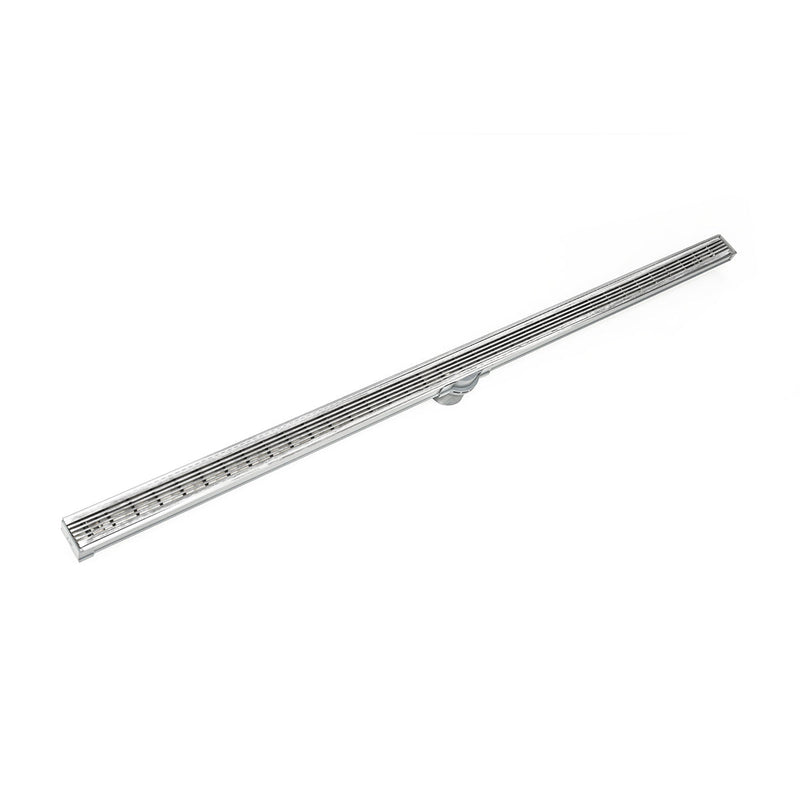 Infinity Drain S-LAG 3848  48" S-PVC Series Low Profile Complete Kit with 1 1/2" Wedge Wire Grate