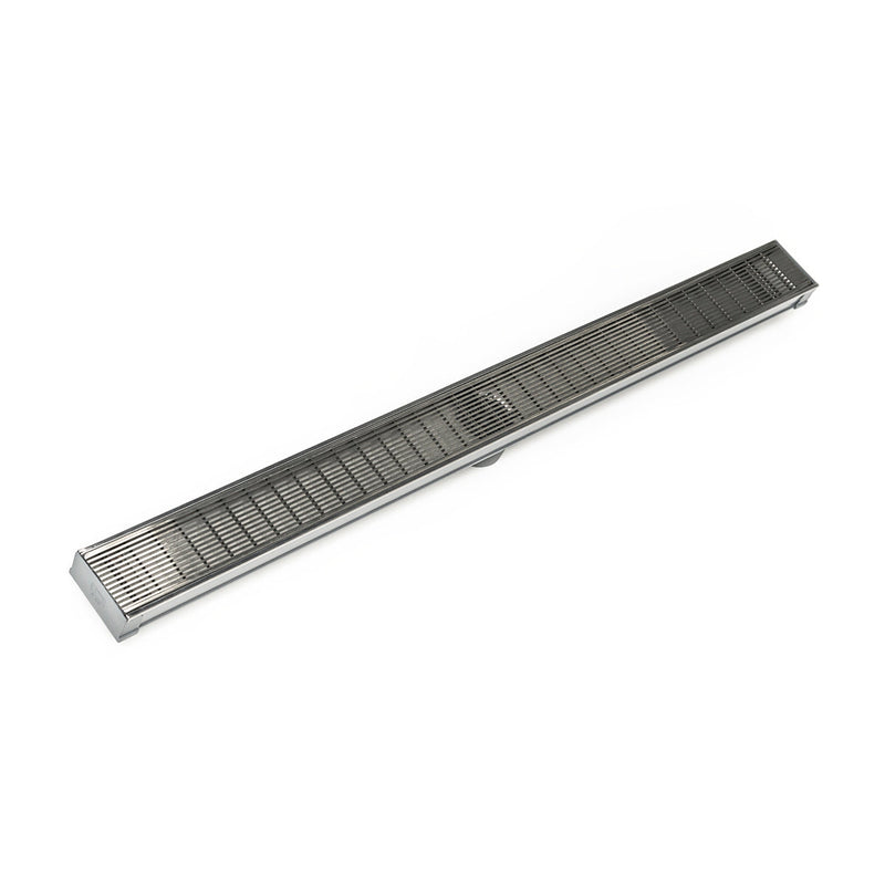 Infinity Drain S-LAG 6596  96" S-PVC Series Low Profile Complete Kit with 2 1/2" Wedge Wire Grate
