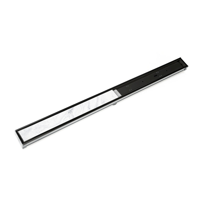 Infinity Drain S-LTIF 6596  96" S-PVC Series Low Profile Complete Kit with 2 1/2" Tile Insert Frame