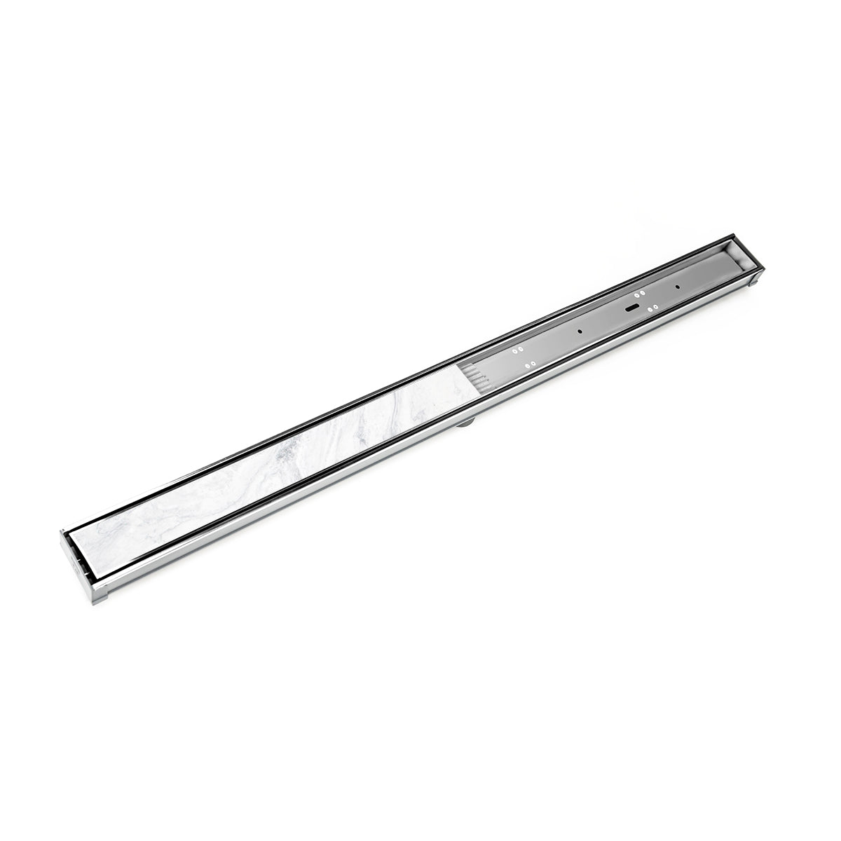 Infinity Drain S-LTIF 6572  72" S-PVC Series Low Profile Complete Kit with 2 1/2" Tile Insert Frame