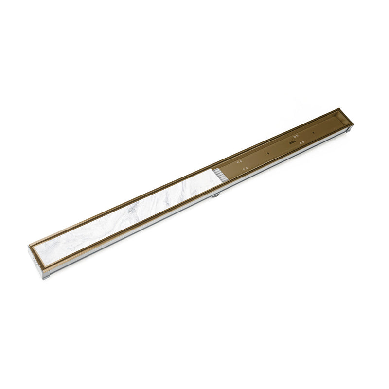 Infinity Drain S-LTIF 6596  96" S-PVC Series Low Profile Complete Kit with 2 1/2" Tile Insert Frame