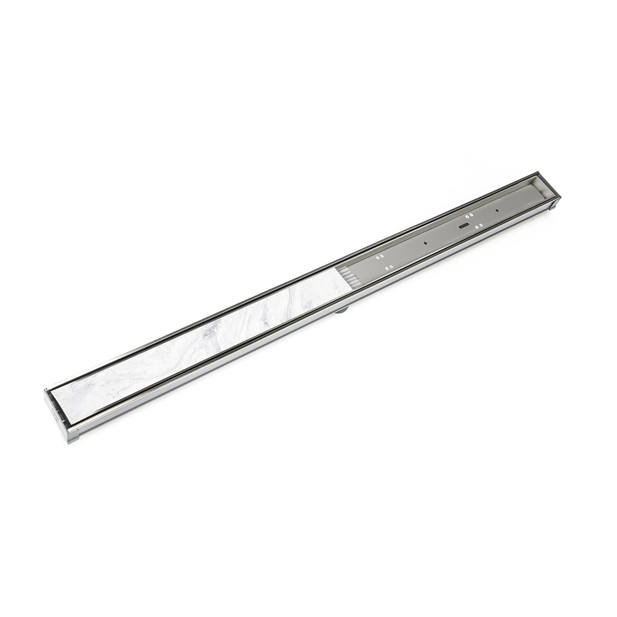 Infinity Drain S-LTIF 6596  96" S-PVC Series Low Profile Complete Kit with 2 1/2" Tile Insert Frame
