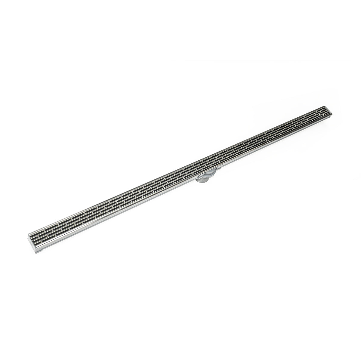 Infinity Drain S-LT 3896  96" S-PVC Series Low Profile Complete Kit with 1 1/2" Perforated Offset Slot Grate