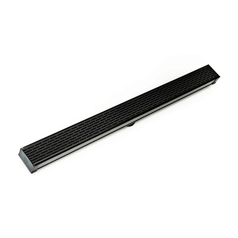 Infinity Drain S-LT 6596  96" S-PVC Series Low Profile Complete Kit with 2 1/2" Perforated Offset Slot Grate