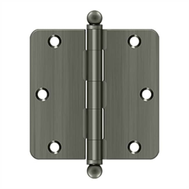 Deltana S35R4BT 3-1/2 x 3-1/2 x 1/4 Radius Hinge, With  Ball Tips