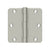 Deltana S35R4 3-1/2 x 3-1/2 x 1/4 Radius Hinge, Residential Thickness