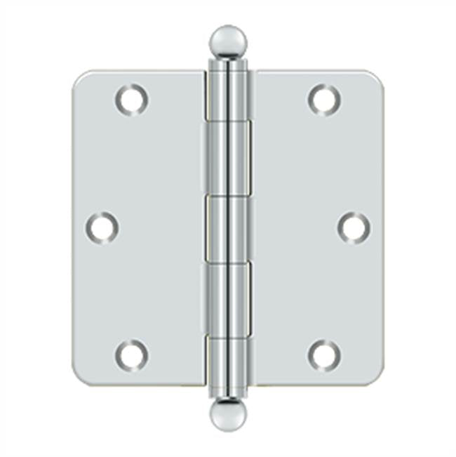 Deltana S35R4BT 3-1/2 x 3-1/2 x 1/4 Radius Hinge, With  Ball Tips