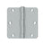 Deltana S35R4 3-1/2 x 3-1/2 x 1/4 Radius Hinge, Residential Thickness