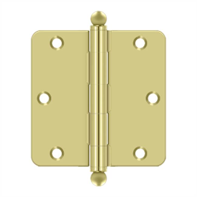 Deltana S35R4 3-1/2 x 3-1/2 x 1/4 Radius Hinge, Residential Thickness